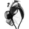image:imageBABEYOND Fascinators Hats for Women  Tea Party Hat Kentucky Elegant Tulle Feather Ribbon Bridal Wedding Derby HeadbandBlack