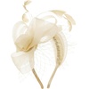 image:imageBABEYOND Fascinators Hats for Women  Tea Party Hat Kentucky Elegant Tulle Feather Ribbon Bridal Wedding Derby HeadbandChampagne