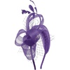 image:imageBABEYOND Fascinators Hats for Women  Tea Party Hat Kentucky Elegant Tulle Feather Ribbon Bridal Wedding Derby HeadbandPurple