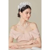 image:imageBABEYOND Fascinators Hats for Women  Tea Party Hat Kentucky Elegant Tulle Feather Ribbon Bridal Wedding Derby HeadbandWhite