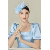image:imageBABEYOND Fascinators Hats for Women  Tea Party Hats Fascinators Kentucky Tulle Ribbon Derby Headband for Wedding CocktailLight Blue