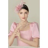 image:imageBABEYOND Fascinators Hats for Women  Tea Party Hats Fascinators Kentucky Tulle Ribbon Derby Headband for Wedding CocktailNude Pink