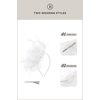 image:imageBABEYOND Fascinators Hats for Women  Tea Party Hats Fascinators Kentucky Tulle Ribbon Derby Headband for Wedding CocktailWhite