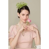 image:imageBABEYOND Fascinators Hats for Women  Tea Party Hats Kentucky Elegant Tulle Feather Bridal Wedding Ribbon Headband Hair ClipOlive Green