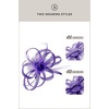 image:imageBABEYOND Fascinators Hats for Women  Tea Party Hats Kentucky Elegant Tulle Feather Bridal Wedding Ribbon Headband Hair ClipPurple