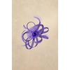 image:imageBABEYOND Fascinators Hats for Women  Tea Party Hats Kentucky Elegant Tulle Feather Bridal Wedding Ribbon Headband Hair ClipPurple