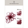 image:imageBABEYOND Fascinators Hats for Women  Tea Party Hats Kentucky Elegant Tulle Feather Bridal Wedding Ribbon Headband Hair ClipWine Red