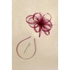 image:imageBABEYOND Fascinators Hats for Women  Tea Party Hats Kentucky Elegant Tulle Feather Bridal Wedding Ribbon Headband Hair ClipWine Red