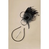 image:imageBABEYOND Fascinators Hats for Women  Tea Party Hats Kentucky Elegant Tulle Mesh Feather Bridal Wedding Headband Hair ClipBlack