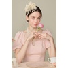 image:imageBABEYOND Fascinators Hats for Women  Tea Party Hats Kentucky Elegant Tulle Mesh Feather Bridal Wedding Headband Hair ClipChampagne