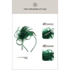 image:imageBABEYOND Fascinators Hats for Women  Tea Party Hats Kentucky Elegant Tulle Mesh Feather Bridal Wedding Headband Hair ClipDark Green