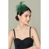 image:imageBABEYOND Fascinators Hats for Women  Tea Party Hats Kentucky Elegant Tulle Mesh Feather Bridal Wedding Headband Hair ClipDark Green