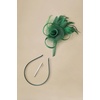 image:imageBABEYOND Fascinators Hats for Women  Tea Party Hats Kentucky Elegant Tulle Mesh Feather Bridal Wedding Headband Hair ClipDark Green