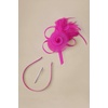 image:imageBABEYOND Fascinators Hats for Women  Tea Party Hats Kentucky Elegant Tulle Mesh Feather Bridal Wedding Headband Hair ClipHot Pink