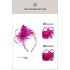 image:imageBABEYOND Fascinators Hats for Women  Tea Party Hats Kentucky Elegant Tulle Mesh Feather Bridal Wedding Headband Hair ClipHot Pink