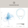image:imageBABEYOND Fascinators Hats for Women  Tea Party Hats Kentucky Elegant Tulle Mesh Feather Bridal Wedding Headband Hair ClipLight Blue