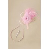 image:imageBABEYOND Fascinators Hats for Women  Tea Party Hats Kentucky Elegant Tulle Mesh Feather Bridal Wedding Headband Hair ClipLight Pink