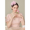image:imageBABEYOND Fascinators Hats for Women  Tea Party Hats Kentucky Elegant Tulle Mesh Feather Bridal Wedding Headband Hair ClipLight Pink