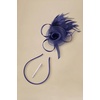 image:imageBABEYOND Fascinators Hats for Women  Tea Party Hats Kentucky Elegant Tulle Mesh Feather Bridal Wedding Headband Hair ClipNavy Blue