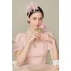 image:imageBABEYOND Fascinators Hats for Women  Tea Party Hats Kentucky Elegant Tulle Mesh Feather Bridal Wedding Headband Hair ClipPink