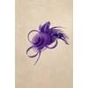 image:imageBABEYOND Fascinators Hats for Women  Tea Party Hats Kentucky Elegant Tulle Mesh Feather Bridal Wedding Headband Hair ClipPurple