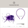 image:imageBABEYOND Fascinators Hats for Women  Tea Party Hats Kentucky Elegant Tulle Mesh Feather Bridal Wedding Headband Hair ClipPurple