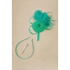 image:imageBABEYOND Fascinators Hats for Women  Tea Party Hats Kentucky Elegant Tulle Mesh Feather Bridal Wedding Headband Hair ClipTeal