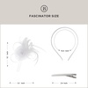 image:imageBABEYOND Fascinators Hats for Women  Tea Party Hats Kentucky Elegant Tulle Mesh Feather Bridal Wedding Headband Hair ClipWhite