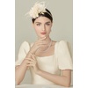 image:imageBABEYOND Fascinators Hats for Women  Tea Party Kentucky Fascinator Derby Hat Feather Beads Headband for Wedding CocktailBeige