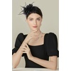 image:imageBABEYOND Fascinators Hats for Women  Tea Party Kentucky Fascinator Derby Hat Feather Beads Headband for Wedding CocktailBlack