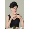 image:imageBABEYOND Fascinators Hats for Women  Tea Party Kentucky Fascinator Elegant Derby Hat Flower Church Headpiece with PearlBlack