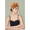 image:imageBABEYOND Fascinators Hats for Women  Tea Party Kentucky Fascinator Elegant Derby Hat Flower Church Headpiece with PearlCoffee