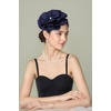 image:imageBABEYOND Fascinators Hats for Women  Tea Party Kentucky Fascinator Elegant Derby Hat Flower Church Headpiece with PearlNavy Blue