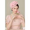 image:imageBABEYOND Fascinators Hats for Women  Tea Party Kentucky Fascinator Elegant Derby Hat Flower Church Headpiece with PearlNude Pink