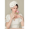 image:imageBABEYOND Fascinators Hats for Women  Tea Party Kentucky Fascinator Elegant Derby Hat Flower Church Headpiece with PearlWhite