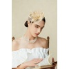image:imageBABEYOND Fascinators Hats for Women  Tea Party Kentucky Fascinator Flower Derby Hat Linen Feathers Headband with Hair ClipBeige