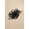 image:imageBABEYOND Fascinators Hats for Women  Tea Party Kentucky Fascinator Flower Derby Hat Linen Feathers Headband with Hair ClipBlack