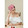 image:imageBABEYOND Fascinators Hats for Women  Tea Party Kentucky Fascinator Flower Derby Hat Linen Feathers Headband with Hair ClipPink