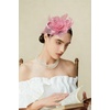 image:imageBABEYOND Fascinators Hats for Women  Tea Party Kentucky Fascinator Flower Derby Hat Linen Feathers Headband with Hair ClipPink