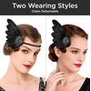 image:imageBABEYOND Feather Headpiece Flapper Headband  Great Gatsby Vintage Hair Accessory for Costume PartyBlack