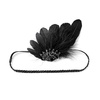 image:imageBABEYOND Feather Headpiece Flapper Headband  Great Gatsby Vintage Hair Accessory for Costume PartyBlack