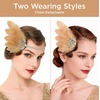 image:imageBABEYOND Feather Headpiece Flapper Headband  Great Gatsby Vintage Hair Accessory for Costume PartyChampagne