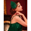 image:imageBABEYOND Feather Headpiece Flapper Headband  Great Gatsby Vintage Hair Accessory for Costume PartyGreen