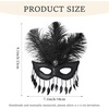 image:imageBABEYOND Feather Masquerade Mask for Women Detachable Feather Handmade Costume Mask for Party Performance PhotographyBlack