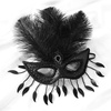 image:imageBABEYOND Feather Masquerade Mask for Women Detachable Feather Handmade Costume Mask for Party Performance PhotographyBlack