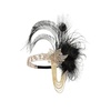 image:imageBABEYOND Flapper Headpiece for Women  1920s Headband Roaring 20s Gatsby Accessories Peacock Feather Tassel ChainBeigeBlack