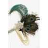 image:imageBABEYOND Flapper Headpiece for Women  1920s Headband Roaring 20s Gatsby Accessories Peacock Feather Tassel ChainBeigeGreen