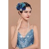 image:imageBABEYOND Flapper Headpiece for Women  1920s Headband Roaring 20s Great Gatsby Accessories Rhinestone Feather Hair ClipBlue