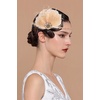 image:imageBABEYOND Flapper Headpiece for Women  1920s Headband Roaring 20s Great Gatsby Accessories Rhinestone Feather Hair ClipChampagne