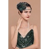 image:imageBABEYOND Flapper Headpiece for Women  1920s Headband Roaring 20s Great Gatsby Accessories Rhinestone Feather Hair ClipGreen
